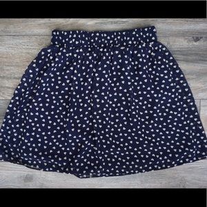Navy/Hearts Skirt